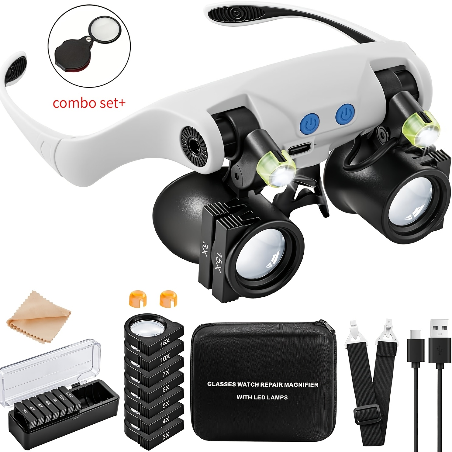 Darkroom Enlarger Lens - Lunettes grossissantes à LED à porter