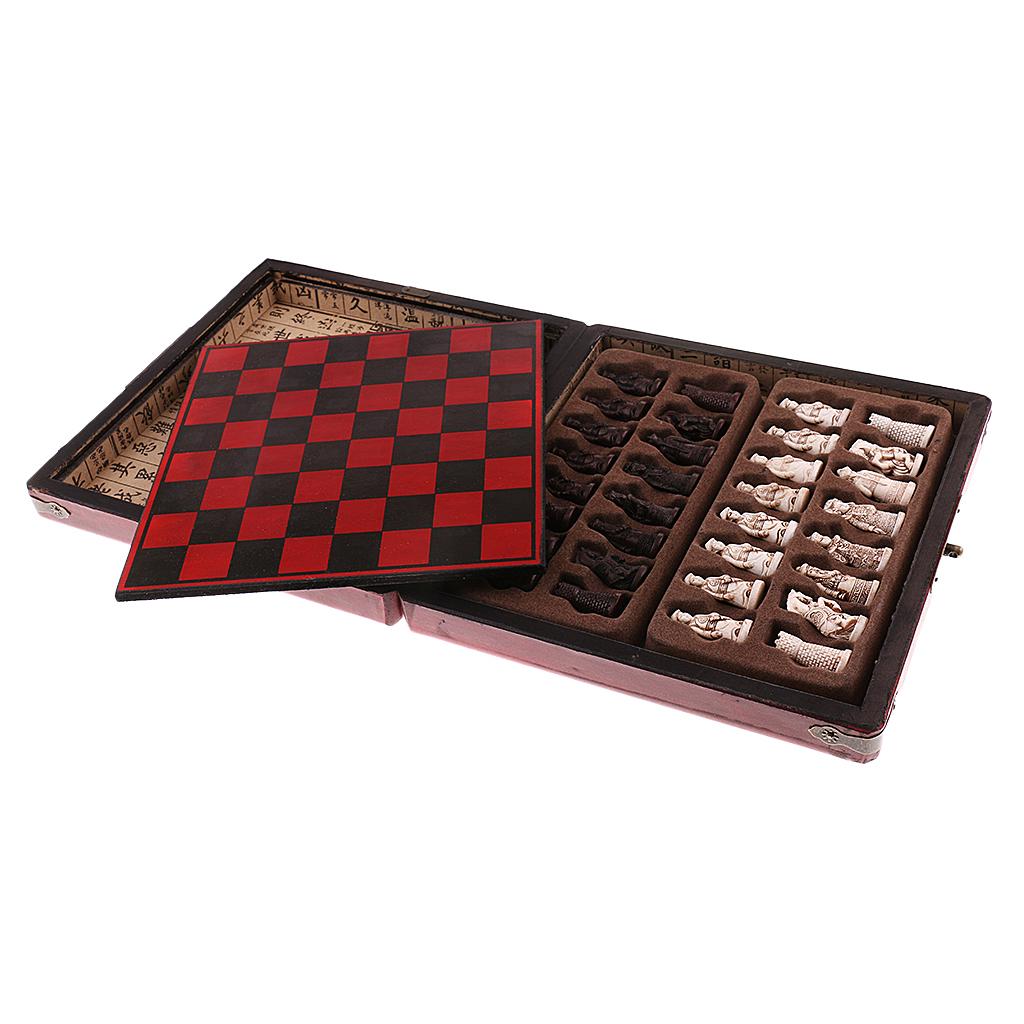 Vintage Collection Playset - Jeu d'échecs chinois en bois, plateau