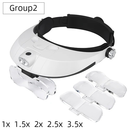 Darkroom Enlarger Lens - Loupe à serre-tête avec lampe LED