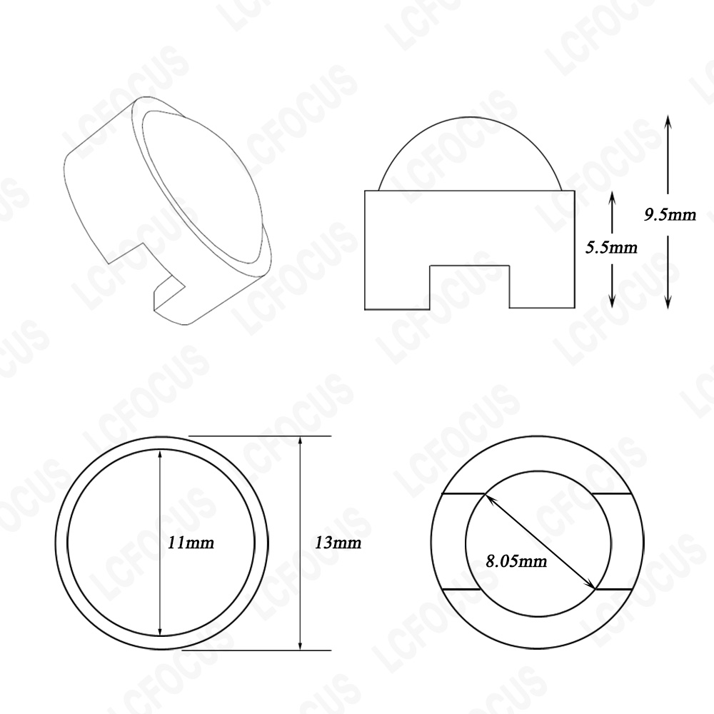 Mini lentille LED 13mm 1W 3W 1 - Darkroom Enlarger Lens avis et prix