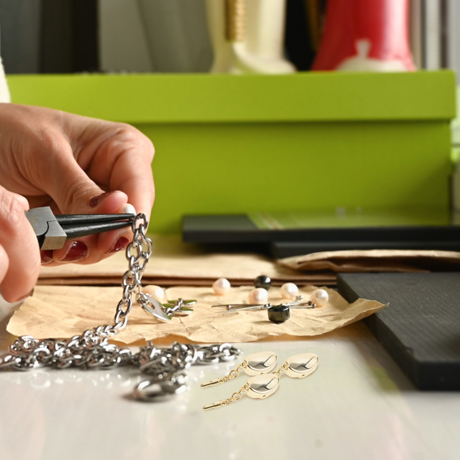 5 pièces de fermoirs à pressio - Vintage Necklace avis et prix